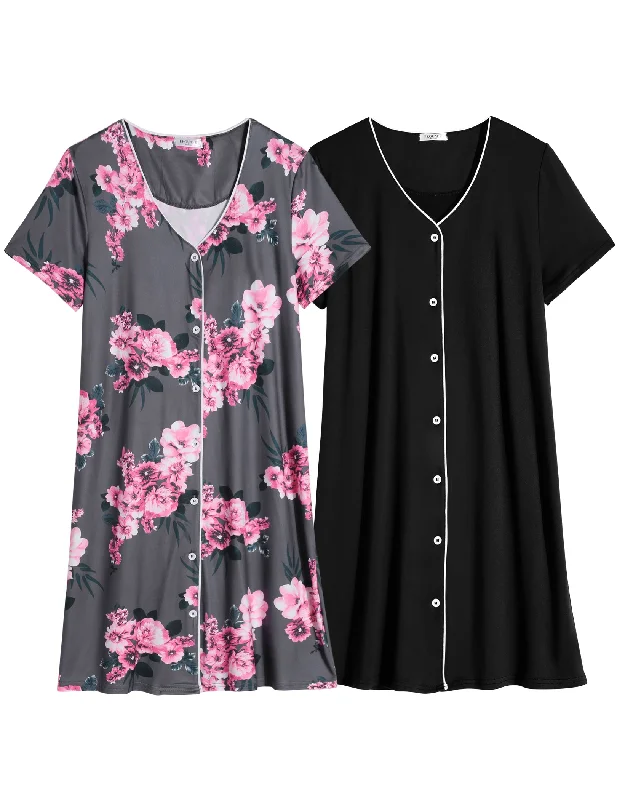 Black/Floral Print / S