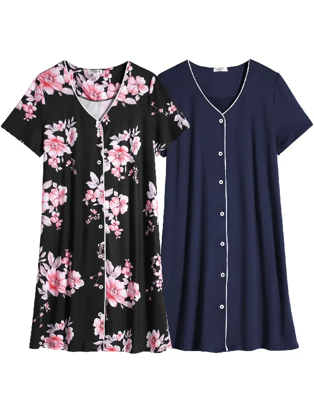 Navy Blue/Floral Print / S