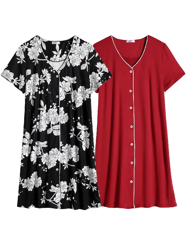 Red/Floral Print / S