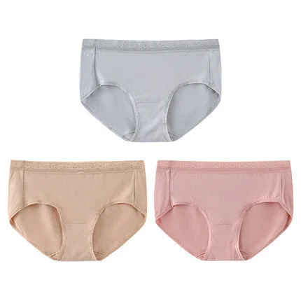 Becover Collection-Women's 80s Modal Hipster Panties (Mixed-Color 3pcs Pack)