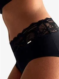 XXS / Black / Full Brief/Lace Trim (#C17N7)