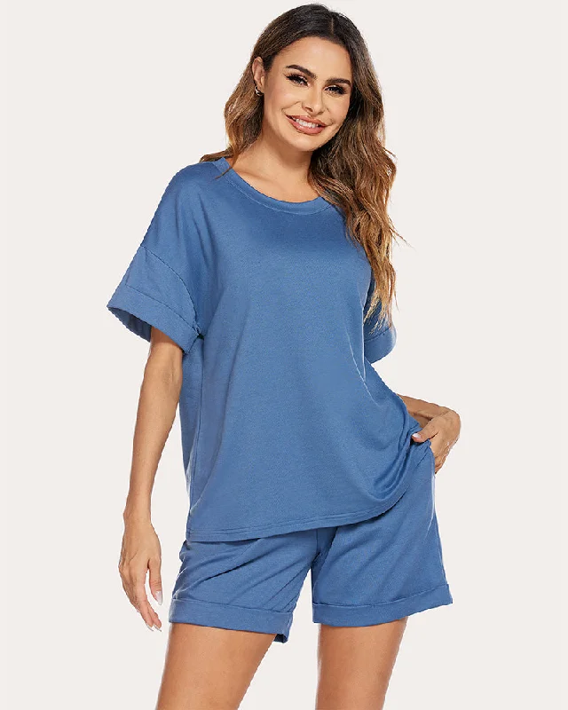 Ekouaer Womens Cotton Lounge Sets Soft Outfits