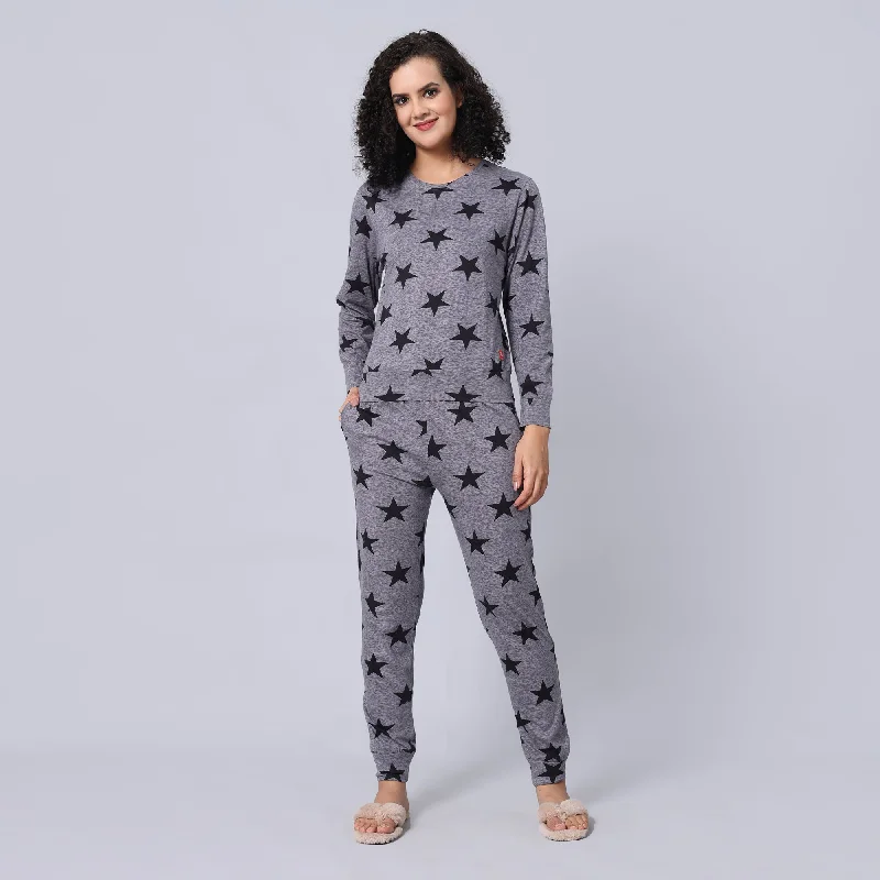 Evolove Grey Super Soft Most Comfortable Pajama Set