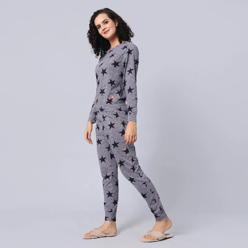 Evolove Grey Super Soft Most Comfortable Pajama Set