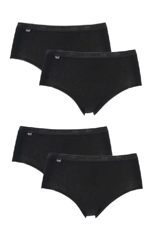 Ladies 4 Pack Sloggi Basic Midi Briefs