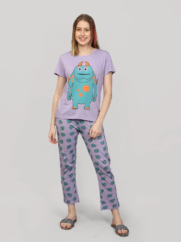 Pajama set Light purple 100% Cotton