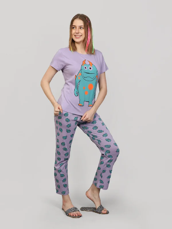 Pajama set Light purple 100% Cotton