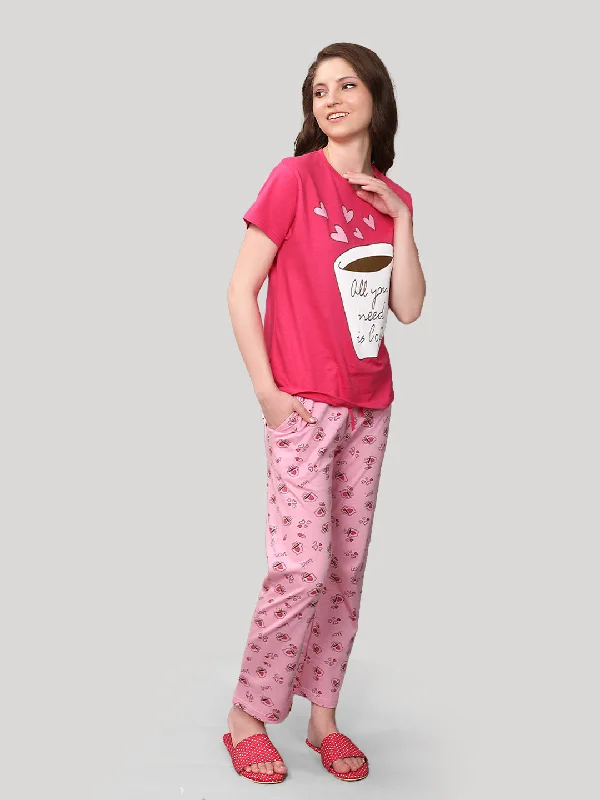 Pajama set Pink 100 % cotton