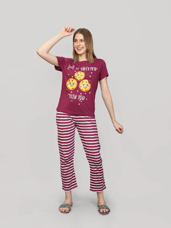 Pajama set Wine 100 % cotton