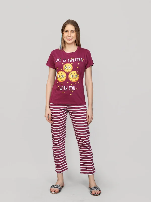 Pajama set Wine 100 % cotton