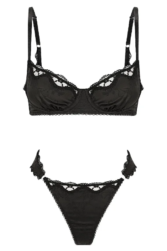 Priscilla Set Black Jacquard