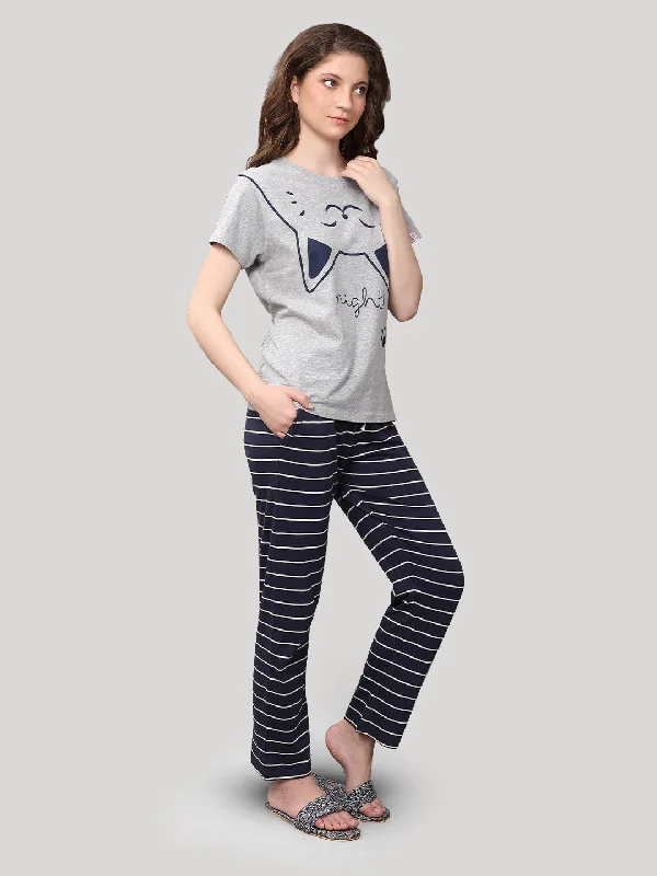 Pyjama set Grey 100% Cotton