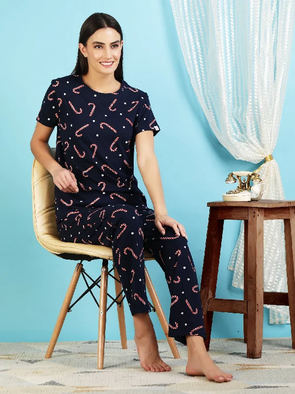 Pyjama set Navy 100% Cotton