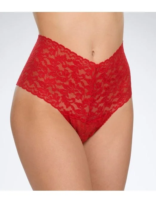 Retro Lace High-Waisted Thong