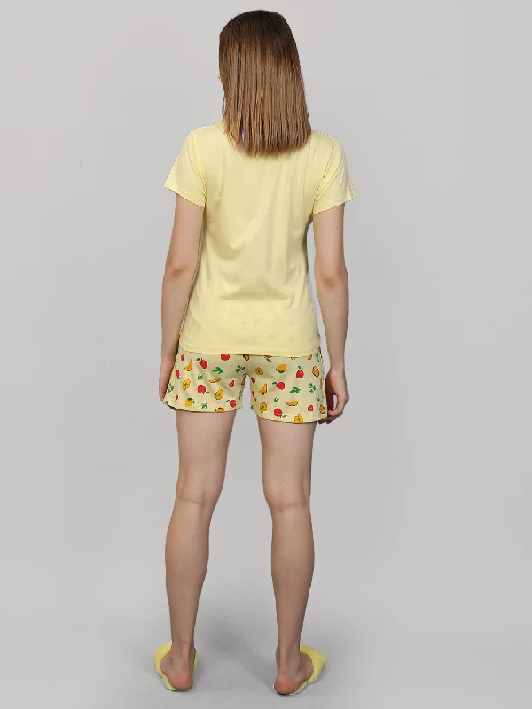 Short set Yellow 100 % Cotton