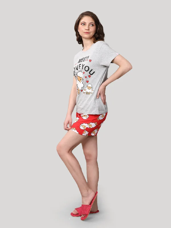 Shorts set Red 100 % Cotton