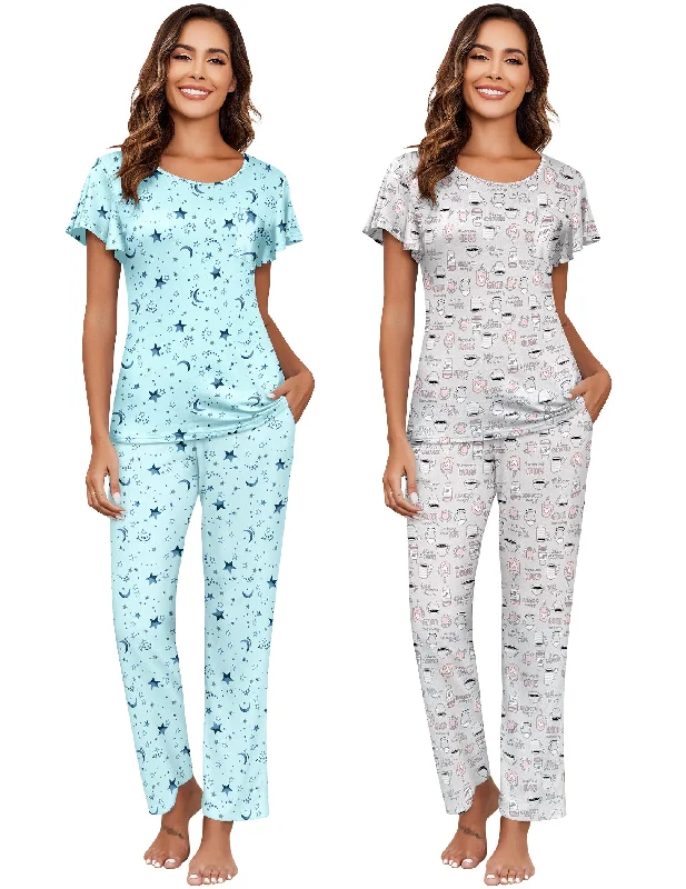 Soft 2 Pack Printed Pajama Sets