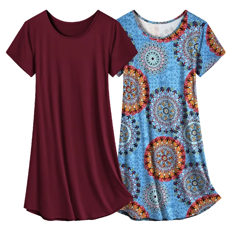 Blue Boho/Maroon / S