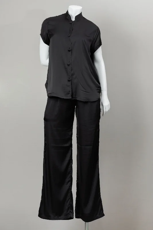 Beltza Black Short Sleeve Blouse