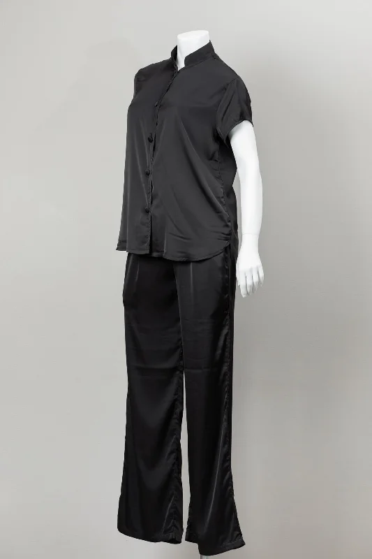 Beltza Black Short Sleeve Blouse