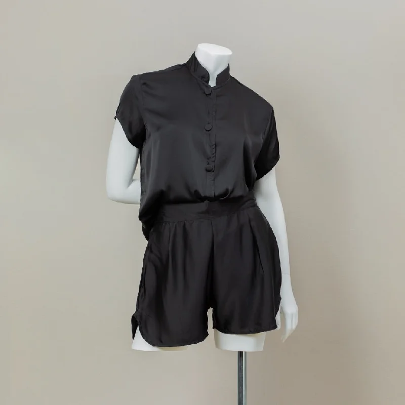 Beltza Black Short Sleeve Blouse