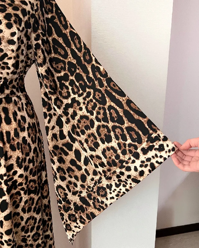 Leopard Kimono Robe - Stylish and Cozy for Any Occasion