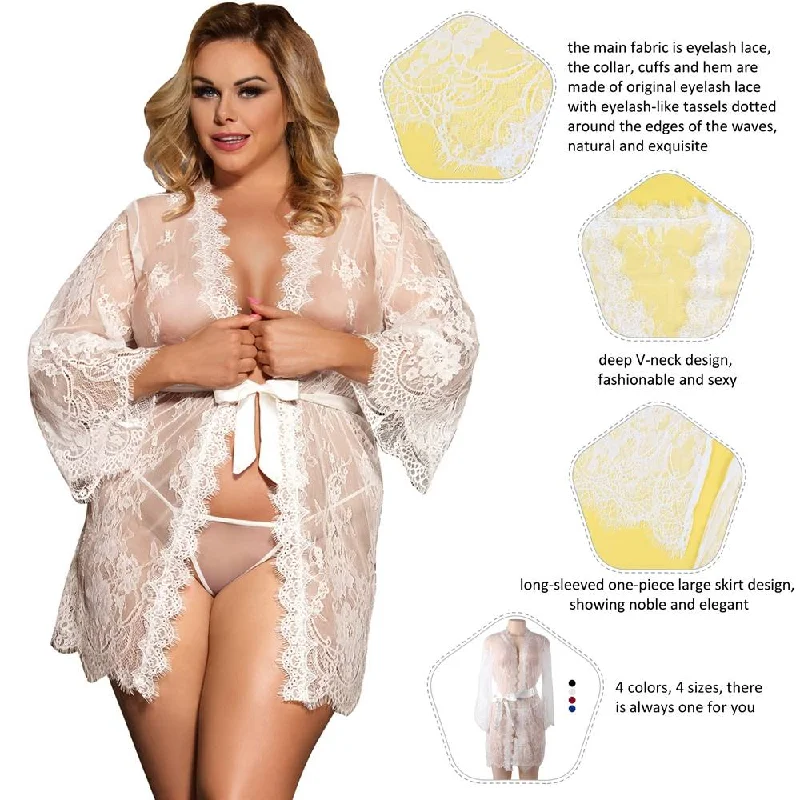 RAW's 'Forever After' Lace Robe (BRIDAL)