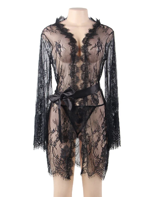 RAW's 'Forever After' Lace Robe (BRIDAL)