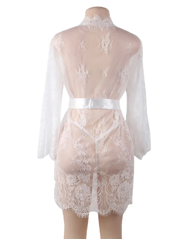 RAW's 'Forever After' Lace Robe (BRIDAL)