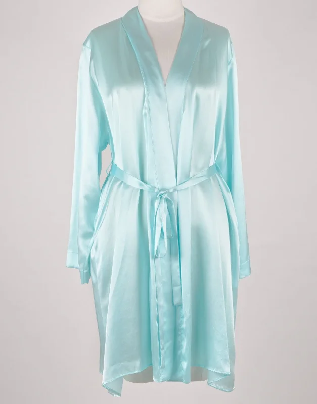 Silk Dressing Gown - Mint