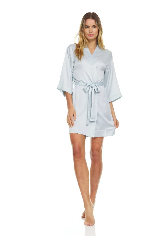 VICTORIA CHARMEUSE ROBE IN COLORS