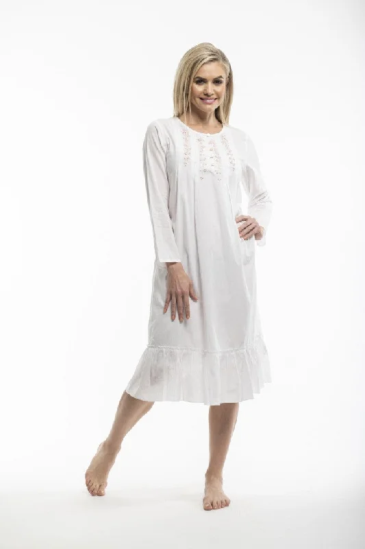 VICTORIAN LONG SLEEVE KNITTED NIGHTIE