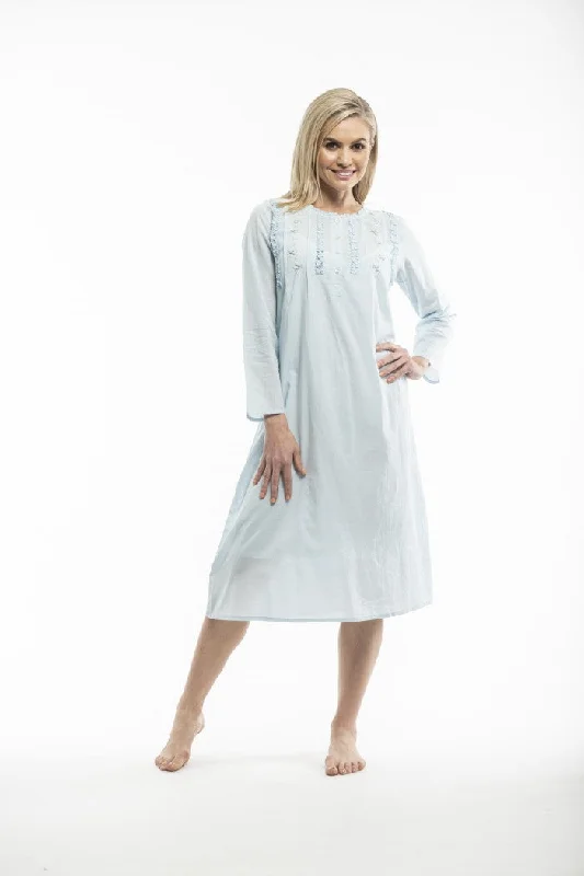 VICTORIAN LONG SLEEVE KNITTED NIGHTIE