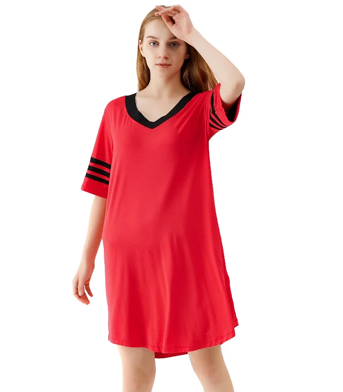 Bright Red / L / Bamboo Viscose