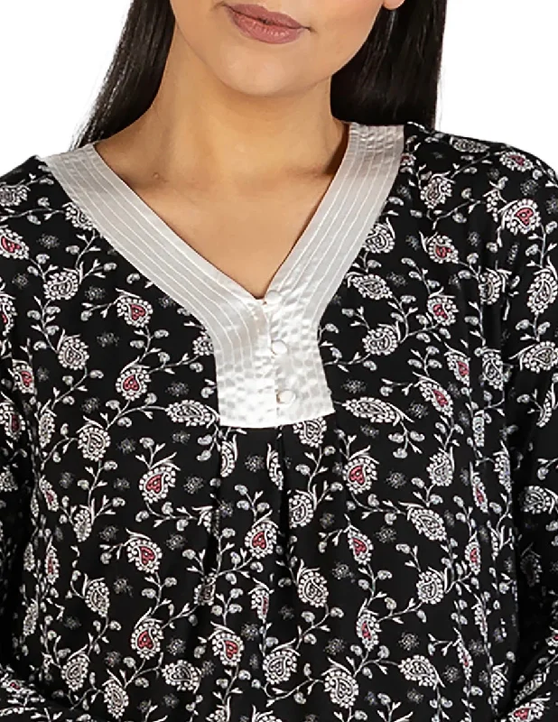 Yuu Long Sleeve Paisley print Nightdress Y322P