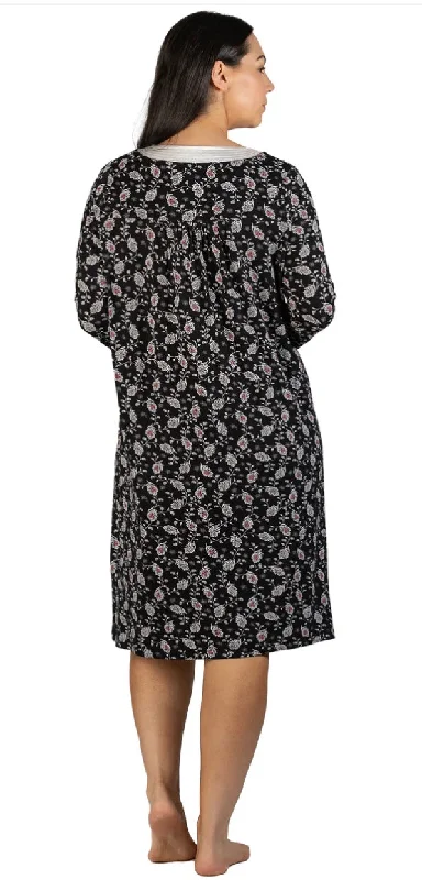 Yuu Long Sleeve Paisley print Nightdress Y322P