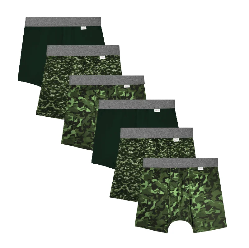 Boxer Largo Rombos Verde 6 Pack