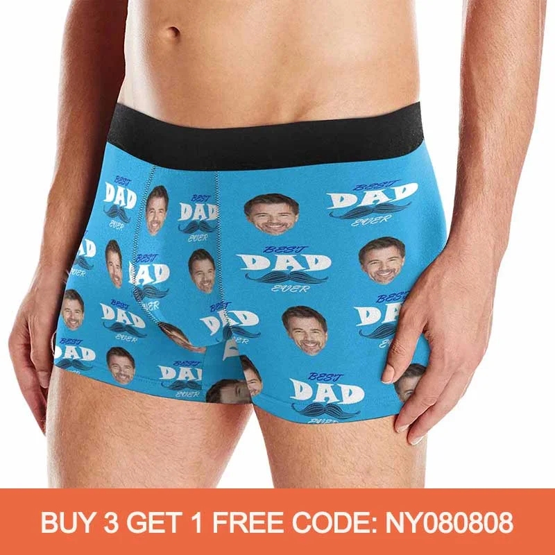 Custom Best Dad Face Men's Boxer Briefs