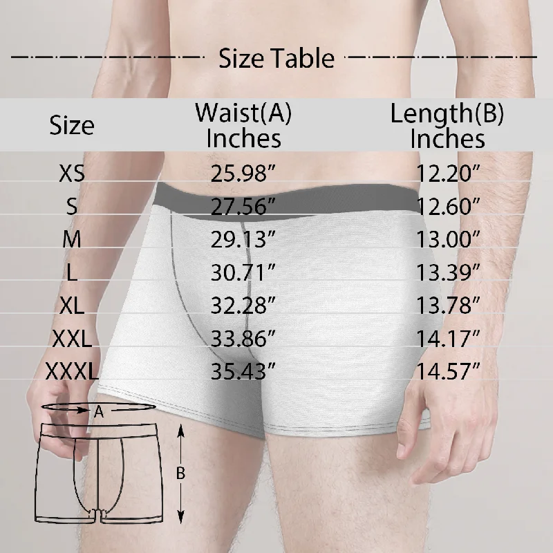 Herren Männer Personalisierung Liebe Rose Boxershorts