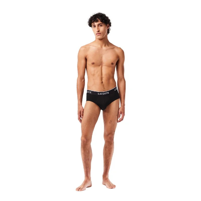 Lacoste Casual Briefs 3 Pack - Black