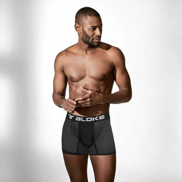 Men’s Black Mesh Boxer Briefs - T Bloke