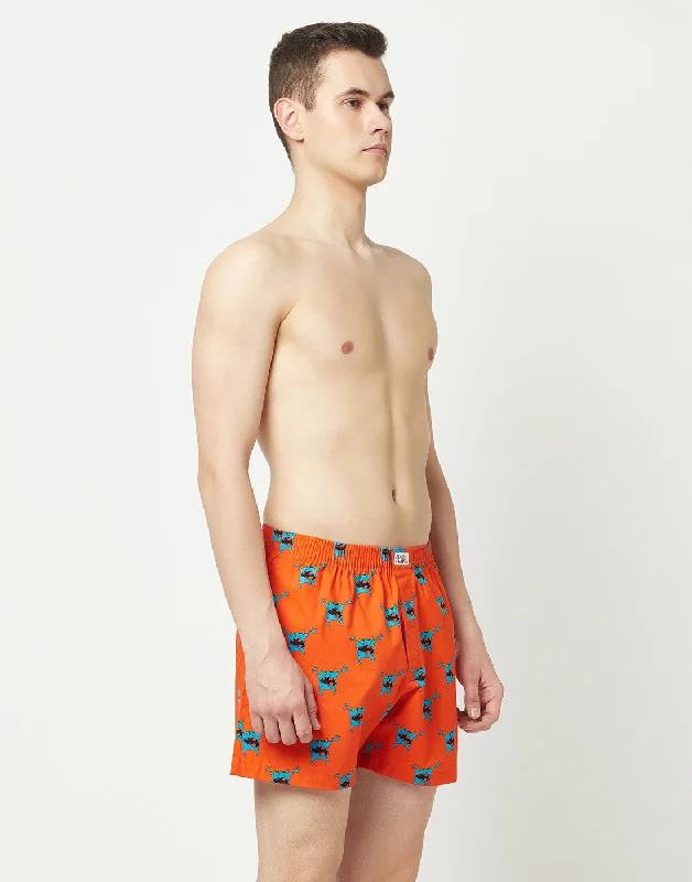 Monster Head Cotton Woven Boxers