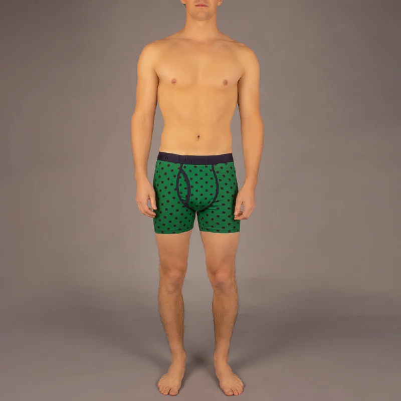 Newman Boxer Brief | Polka Dot Green/Navy