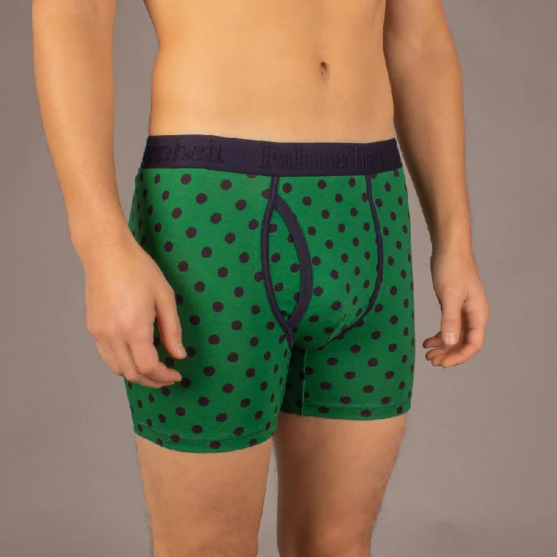 Newman Boxer Brief | Polka Dot Green/Navy