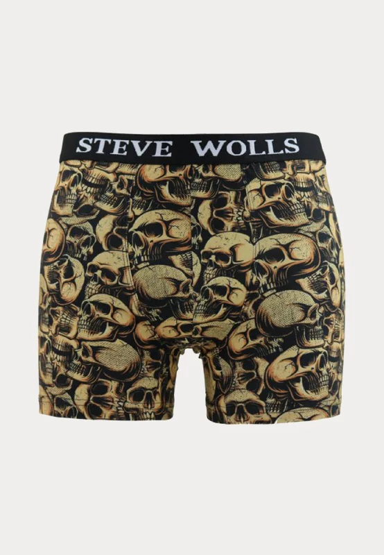 Steve Wolls - Boxershort Met Print - 1 Pack - Golden Skull