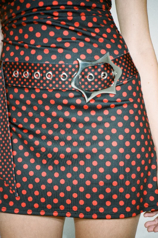 ALISHA DRESS - BLACK POLKA DOT