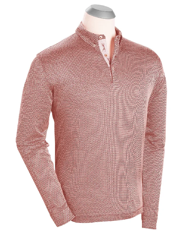 Heritage Cotton-Silk Long-Sleeve Polo Shirt