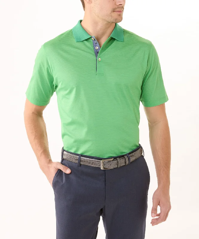 Heritage Italian Cotton Micro Stripe Polo Shirt