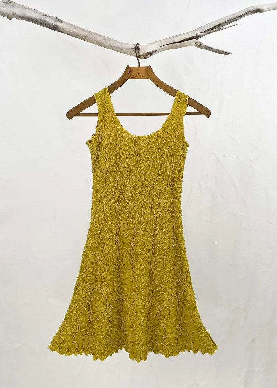 Haystacks Ceylon Yellow Fluence Brazilian Textured Little Dress