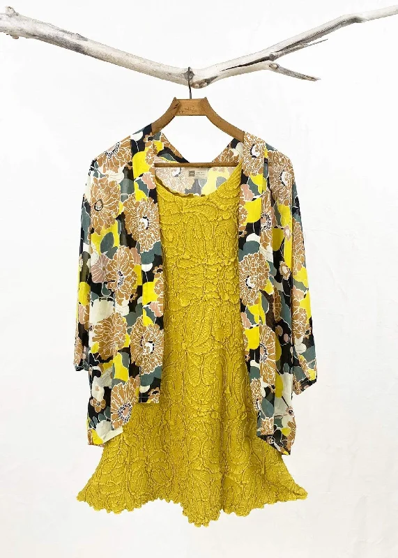 Haystacks Ceylon Yellow Fluence Brazilian Textured Little Dress